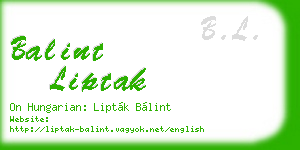 balint liptak business card